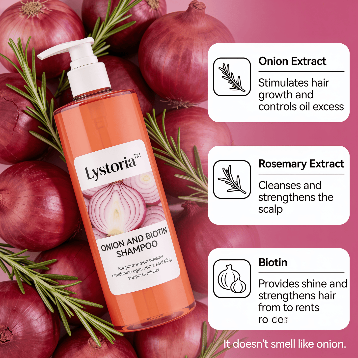 Lystoria™ Champú y Tratamiento Acondicionador Restaurador de Romero y Biotina