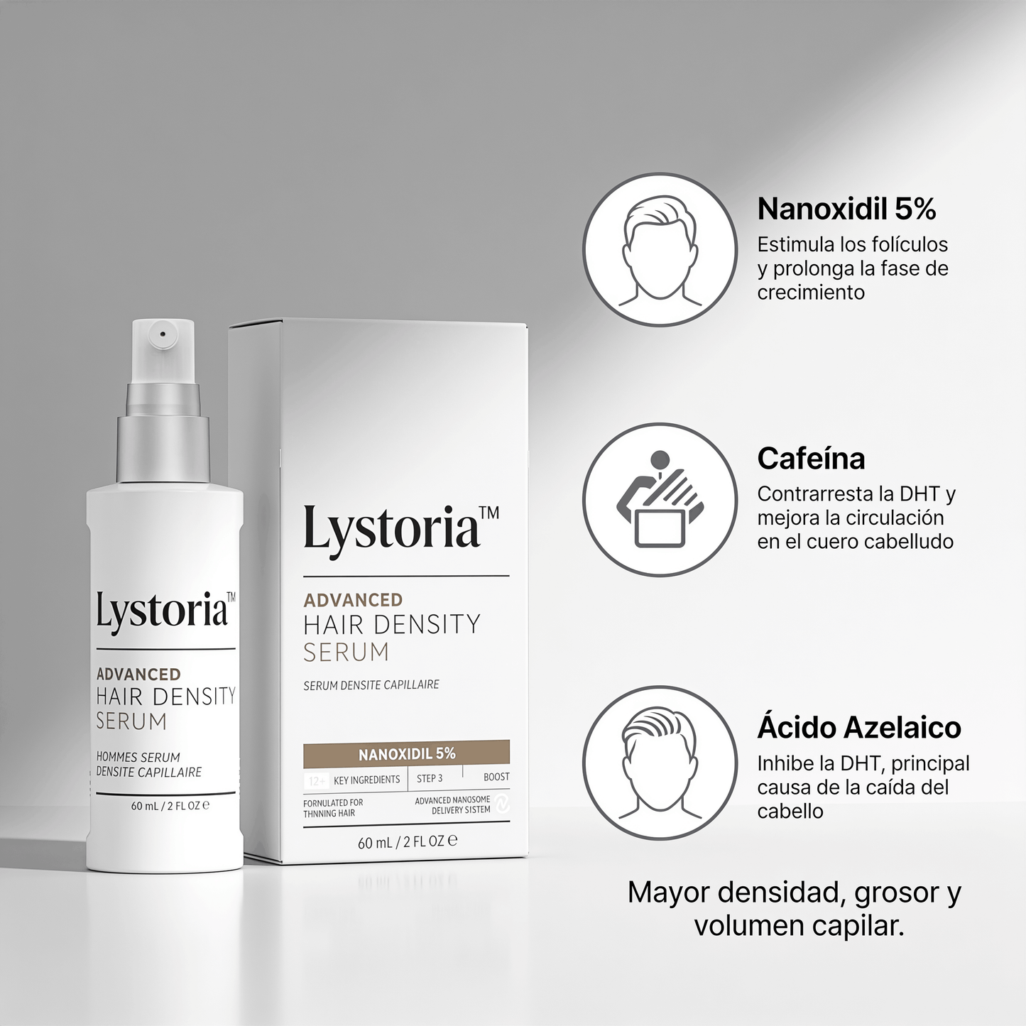 Lystoria™ Sérum de Densidad Capilar con Nanoxidil