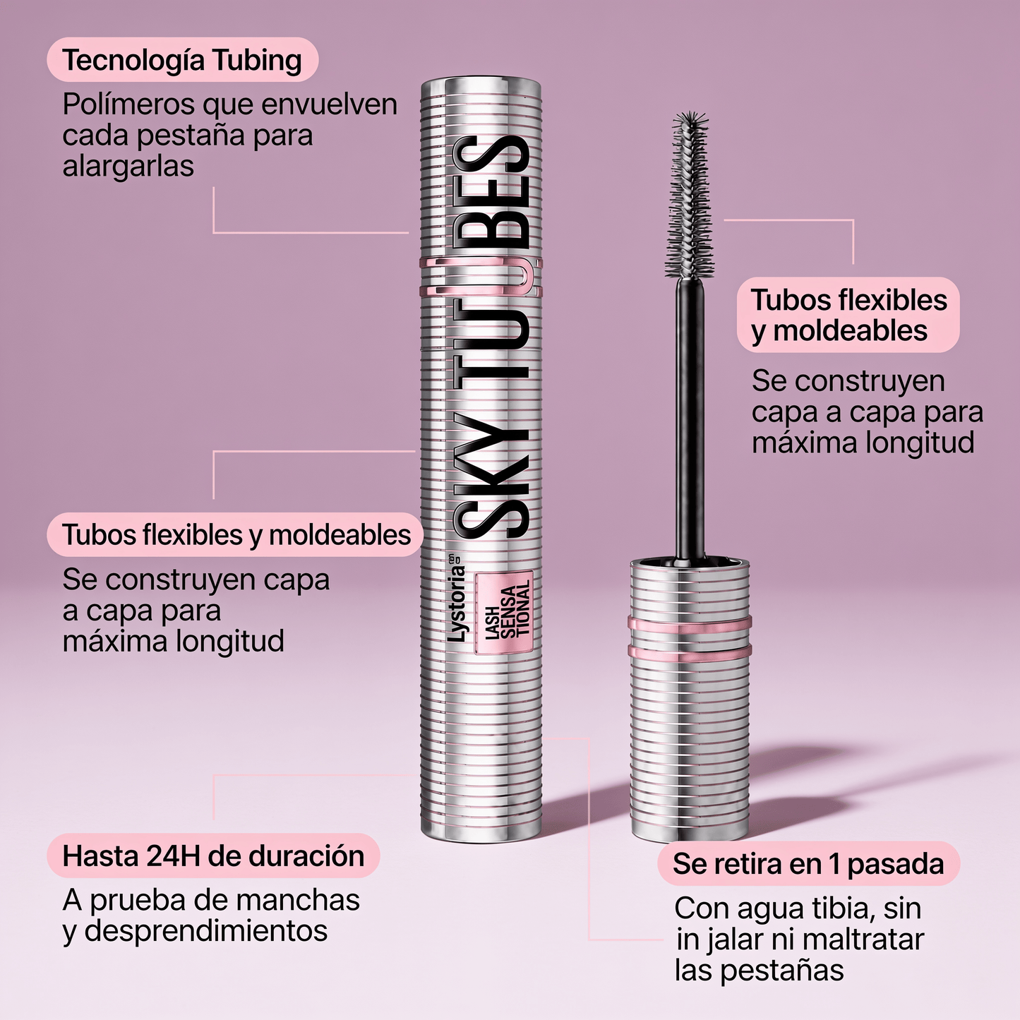 Lystoria™ Máscara de Pestañas Tubular